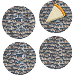 Graduating Students Set of 4 Glass Appetizer / Dessert Plate 8" (Personalized)