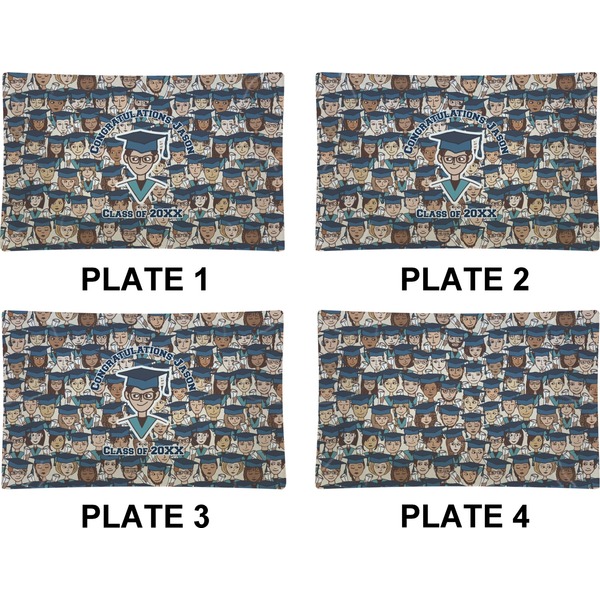 Graduating Students Set of Rectangular Dinner Plates (Approval)