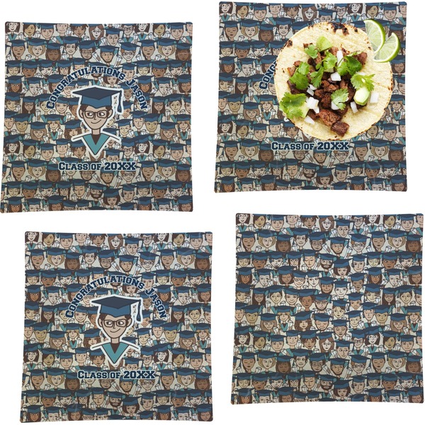 Graduating Students Set of Square Dinner Plates