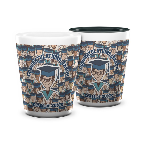 Custom Graduating Students Ceramic Shot Glass - 1.5 oz (Personalized)