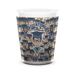 Graduating Students Ceramic Shot Glass - 1.5 oz - White - Set of 4 (Personalized)