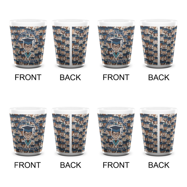 Graduating Students Shot Glass - White - Set of 4 - APPROVAL