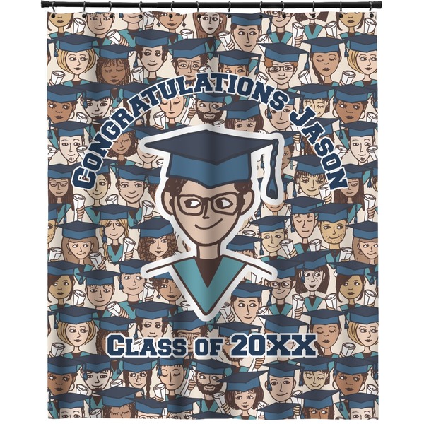 Custom Graduating Students Extra Long Shower Curtain - 70"x84" (Personalized)