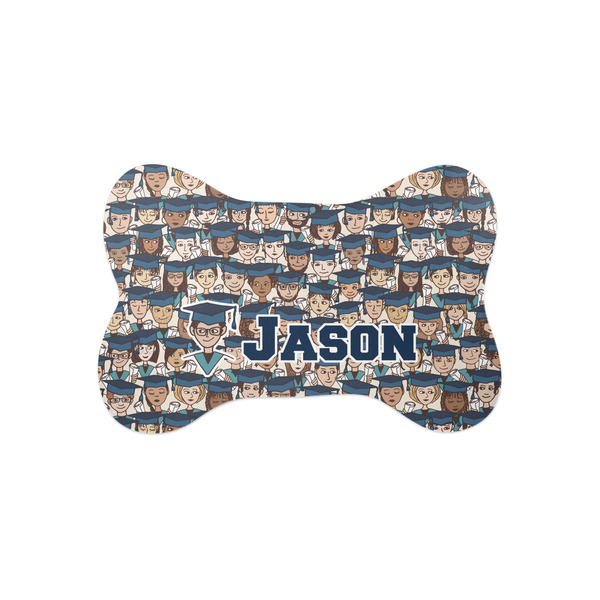 Custom Graduating Students Bone Shaped Dog Food Mat (Small) (Personalized)