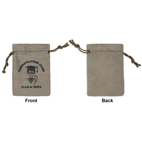 Graduating Students Small Burlap Gift Bag - Front Approval