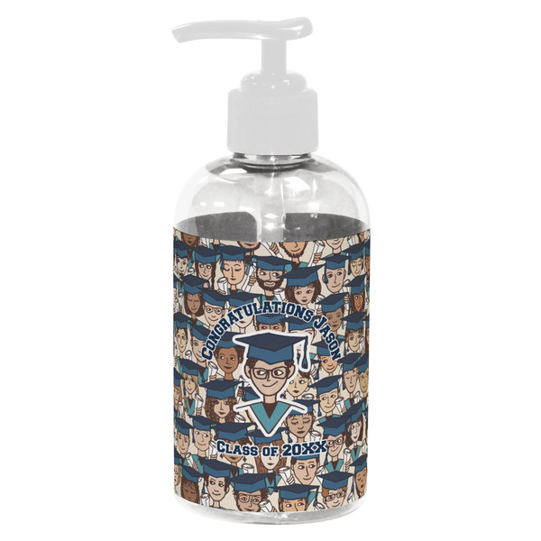 Custom Graduating Students Plastic Soap / Lotion Dispenser (8 oz - Small - White) (Personalized)
