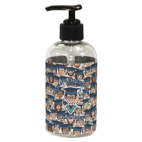 Custom Graduating Students Plastic Soap / Lotion Dispenser (8 oz - Small - Black) (Personalized)