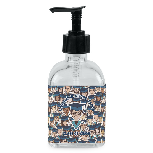 Custom Graduating Students Glass Soap & Lotion Bottle - Single Bottle (Personalized)