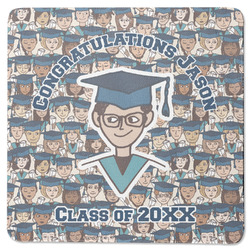 Graduating Students Square Rubber Backed Coaster (Personalized)