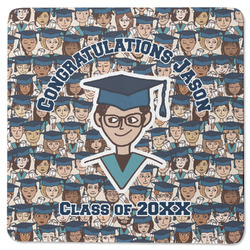 Graduating Students Square Rubber Backed Coaster (Personalized)