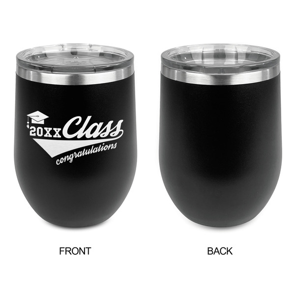 Graduating Students Stainless Wine Tumblers - Black - Single Sided - Approval