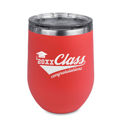 Graduating Students Stemless Stainless Steel Wine Tumbler - Coral - Double Sided (Personalized)