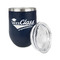 Graduating Students Stainless Wine Tumblers - Navy - Double Sided - Alt View