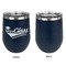 Graduating Students Stainless Wine Tumblers - Navy - Single Sided - Approval