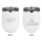 Graduating Students Stainless Wine Tumblers - White - Double Sided - Approval