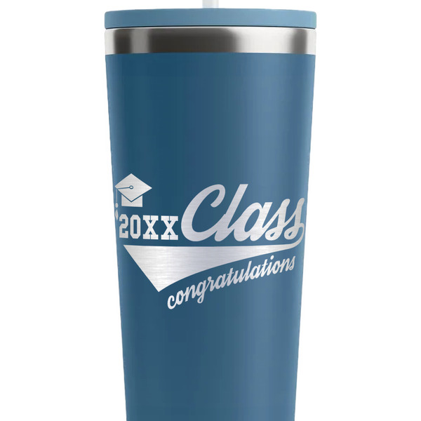 Graduating Students Steel Blue RTIC Everyday Tumbler - 28 oz. - Close Up