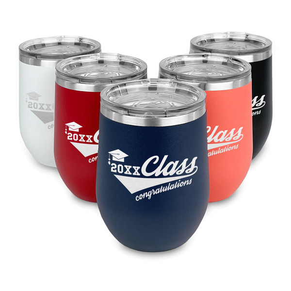 Graduating Students Steel Wine Tumblers Multiple Colors
