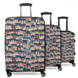 Graduating Students 3 Piece Luggage Set - 20" Carry On, 24" Medium Checked, 28" Large Checked (Personalized)