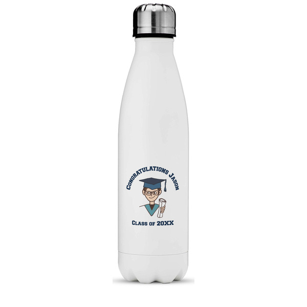 Custom Graduating Students Water Bottle - 17 oz. - Stainless Steel - Full Color Printing (Personalized)