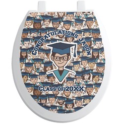 Graduating Students Toilet Seat Decal - Round (Personalized)