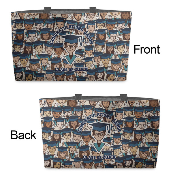 Graduating Students Tote w/Black Handles - Front & Back Views