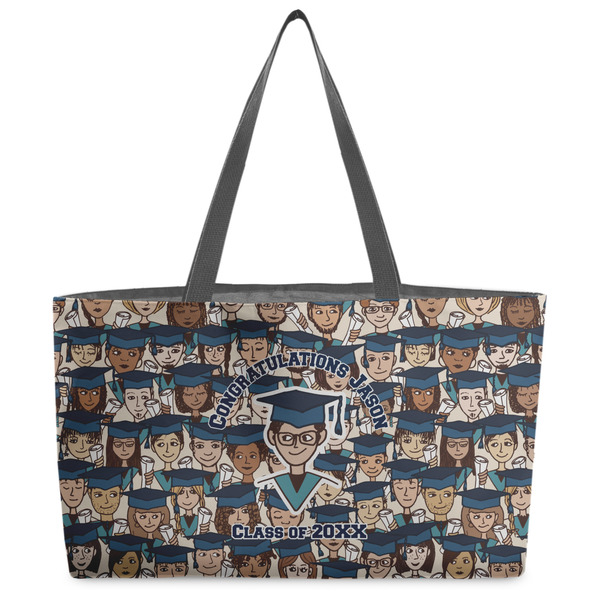 Custom Graduating Students Beach Totes Bag - w/ Black Handles (Personalized)