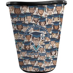 Graduating Students Waste Basket - Single Sided (Black) (Personalized)