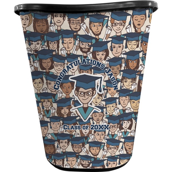 Custom Graduating Students Waste Basket - Single Sided (Black) (Personalized)