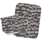 Graduating Students Burp Cloths - Fleece - Set of 2 w/ Name or Text