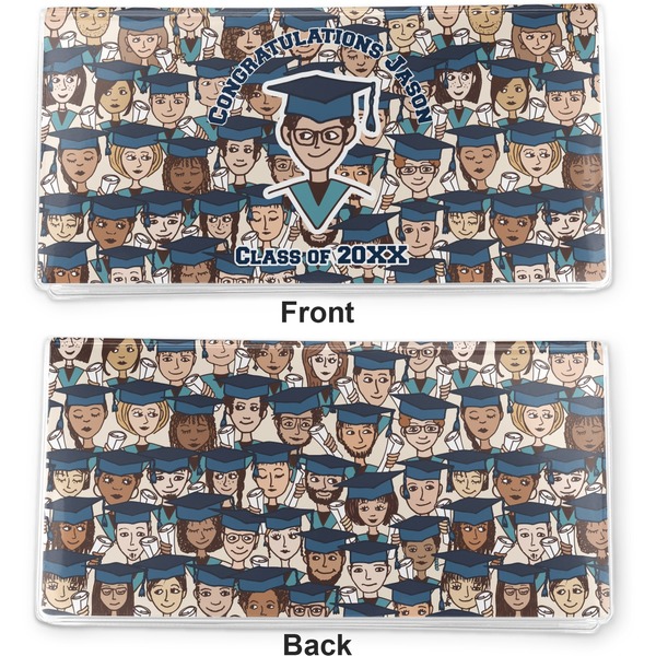 Graduating Students Vinyl Check Book Cover - Front and Back