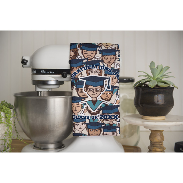 Graduating Students Waffle Weave Towel - Full Color Print - Lifestyle Image