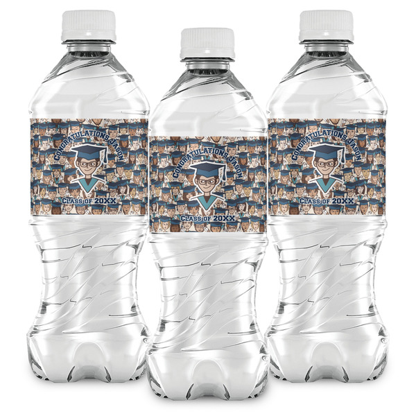 Graduating Students Water Bottle Labels - Front View