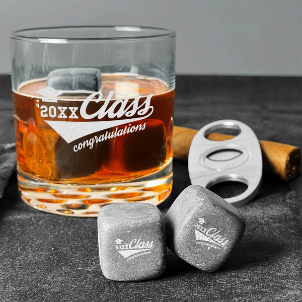 Graduating Students Whiskey Stones - Set of 3 - In Context