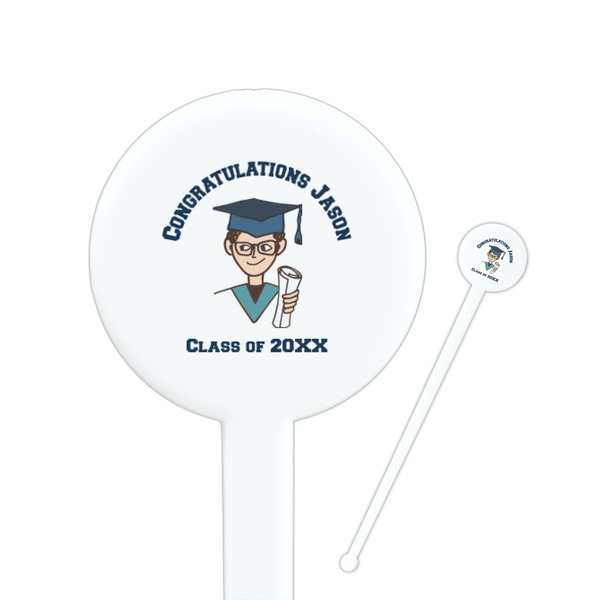 Custom Graduating Students Round Plastic Stir Sticks (Personalized)