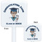 Graduating Students White Plastic Stir Stick - Double Sided - Approval