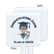 Graduating Students White Plastic Stir Stick - Single Sided - Square - Approval