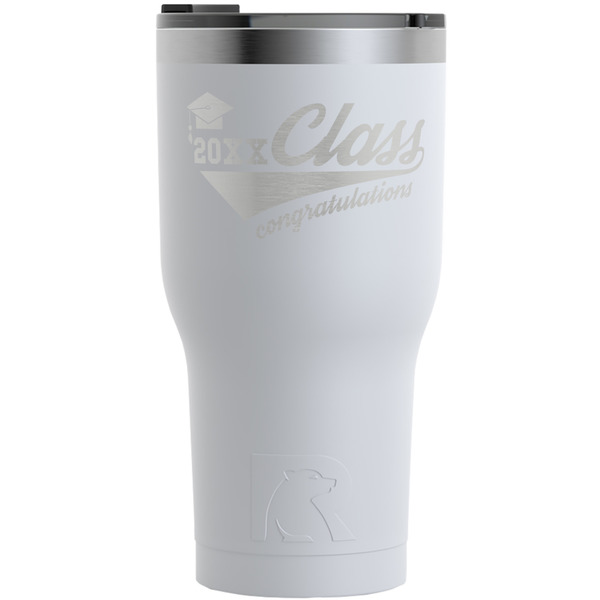Custom Graduating Students RTIC Tumbler - White - Engraved Front (Personalized)