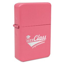 Graduating Students Windproof Lighter - Pink - Single Sided & Lid Engraved (Personalized)