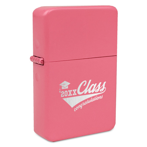 Custom Graduating Students Windproof Lighter - Pink - Single Sided (Personalized)
