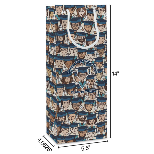 Graduating Students Wine Gift Bag - Dimensions
