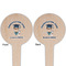 Graduating Students Wooden 4" Food Pick - Round - Double Sided - Front & Back