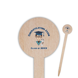 Graduating Students Round Wooden Food Picks (Personalized)