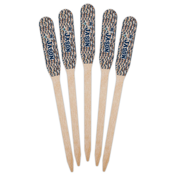 Graduating Students Wooden Food Pick - Paddle - Fan View