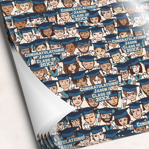 Custom Graduating Students Wrapping Paper Sheets - Single-Sided - 20" x 28" (Personalized)