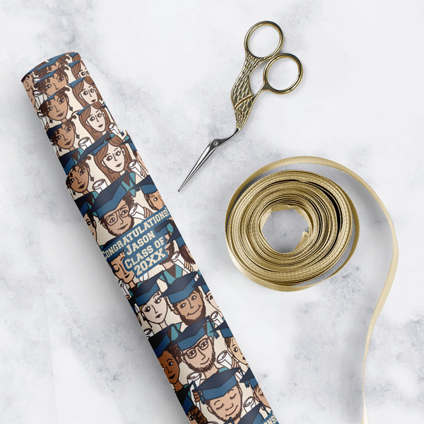 Graduating Students Wrapping Paper Rolls - Lifestyle 1
