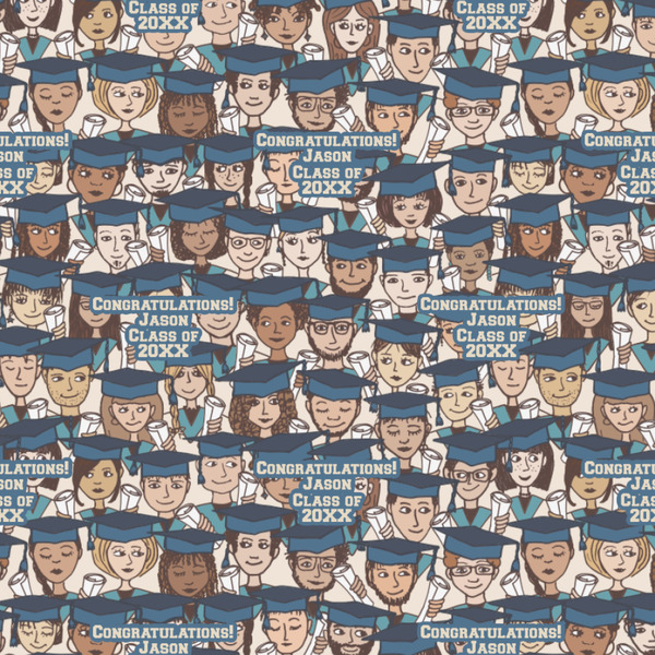 Graduating Students Wrapping Paper Square