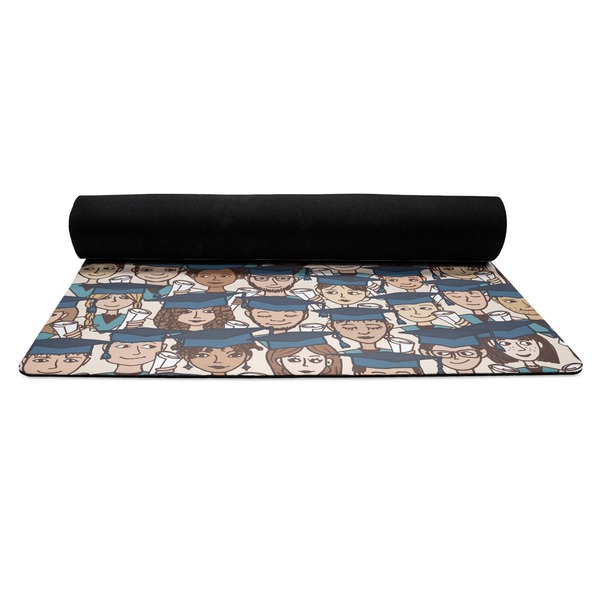 Graduating Students Yoga Mat Rolled up Black Rubber Backing