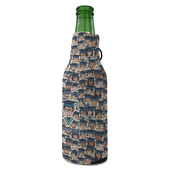 Graduating Students Zipper Bottle Cooler - ANGLE (bottle)