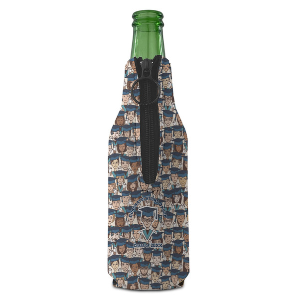 Graduating Students Zipper Bottle Cooler - BACK (bottle)