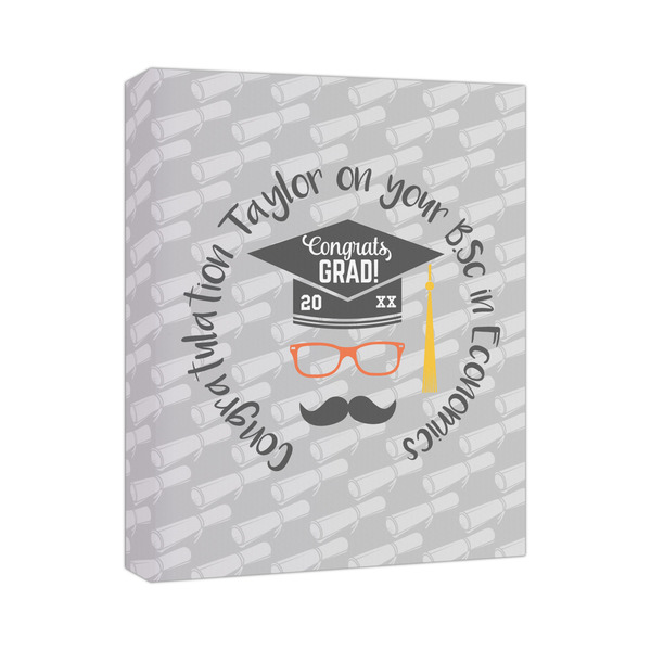 Custom Hipster Graduate Canvas Print - 11x14 (Personalized)